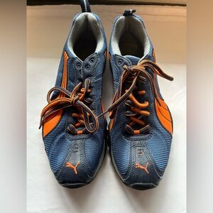 Puma Men's Dynamic Blue and Vibrant Orange Sneakers
